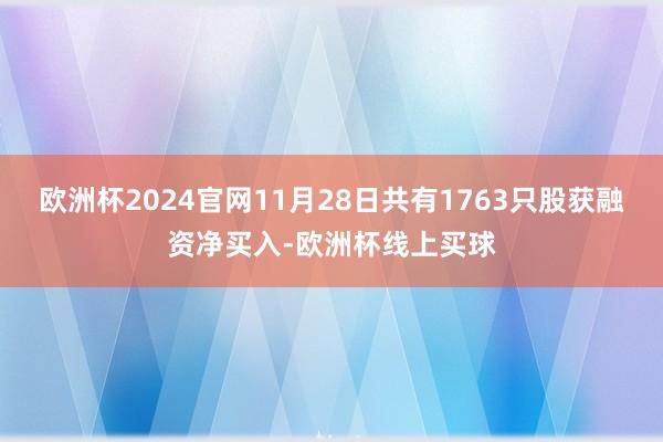 欧洲杯2024官网11月28日共有1763只股获融资净买入-欧洲杯线上买球