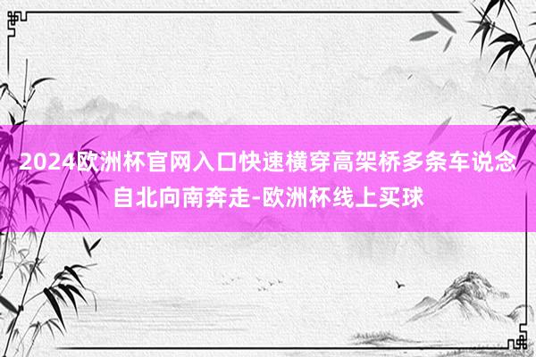 2024欧洲杯官网入口快速横穿高架桥多条车说念自北向南奔走-欧洲杯线上买球