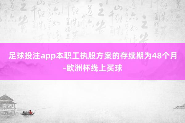 足球投注app本职工执股方案的存续期为48个月-欧洲杯线上买球