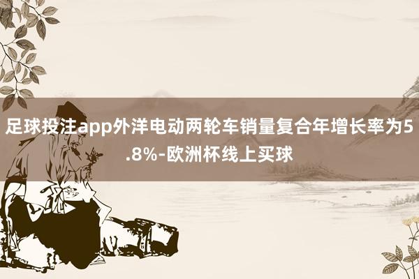足球投注app外洋电动两轮车销量复合年增长率为5.8%-欧洲杯线上买球