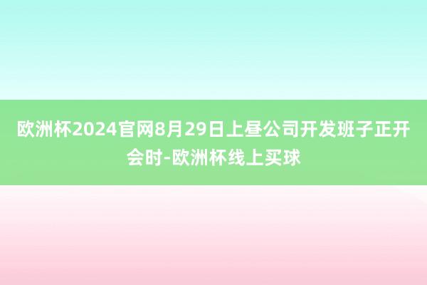 欧洲杯2024官网8月29日上昼公司开发班子正开会时-欧洲杯线上买球