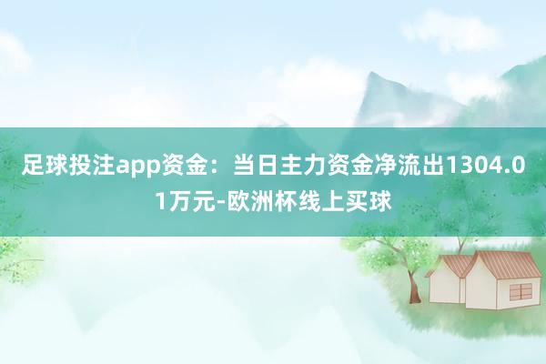 足球投注app资金：当日主力资金净流出1304.01万元-欧洲杯线上买球