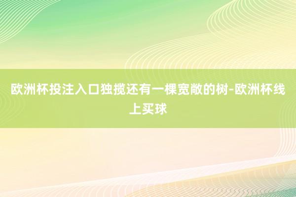 欧洲杯投注入口独揽还有一棵宽敞的树-欧洲杯线上买球