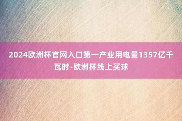 2024欧洲杯官网入口第一产业用电量1357亿千瓦时-欧洲杯线上买球