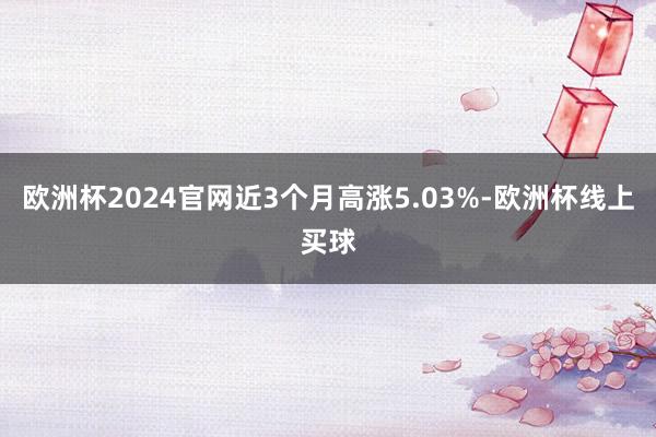 欧洲杯2024官网近3个月高涨5.03%-欧洲杯线上买球