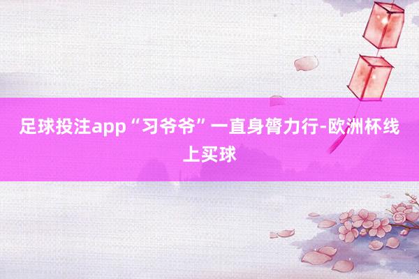 足球投注app“习爷爷”一直身膂力行-欧洲杯线上买球