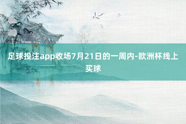 足球投注app收场7月21日的一周内-欧洲杯线上买球