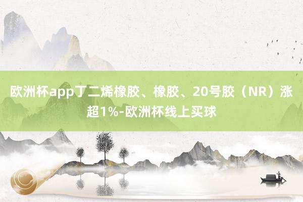 欧洲杯app丁二烯橡胶、橡胶、20号胶（NR）涨超1%-欧洲杯线上买球