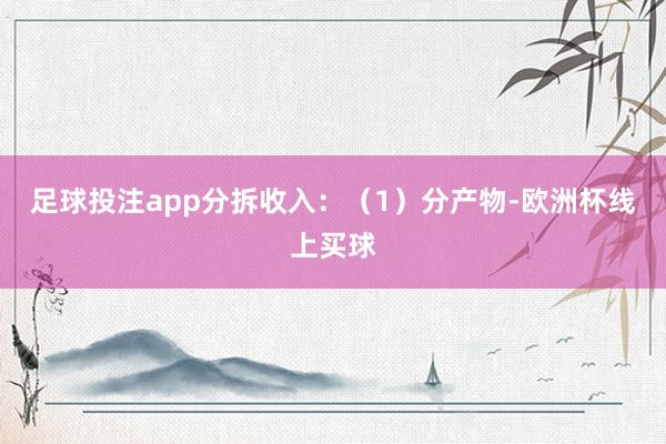 足球投注app　　分拆收入：（1）分产物-欧洲杯线上买球