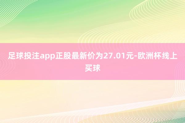 足球投注app正股最新价为27.01元-欧洲杯线上买球